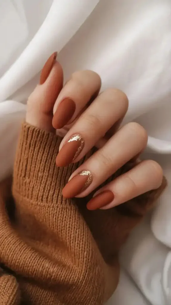 17 Brown Fall Nails That'll Make You Ditch Your Basic Nude Polish Forever 9 Terracotta Brown Nails
