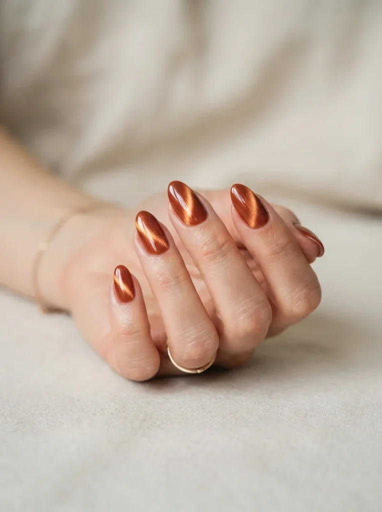 14 Fall Cat Eye Nails, Bred Like a Catalogue of Cats 11 The Abyssinian