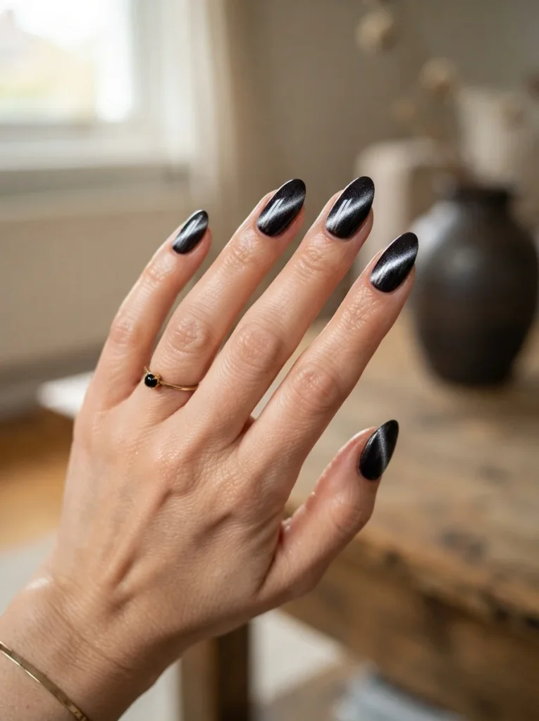 14 Fall Cat Eye Nails, Bred Like a Catalogue of Cats 5 The Black Bombay
