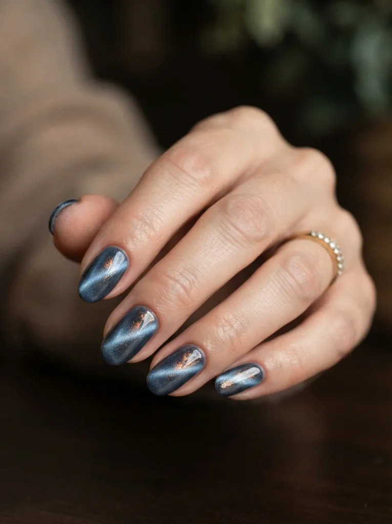 14 Fall Cat Eye Nails, Bred Like a Catalogue of Cats 8 The Chartreux