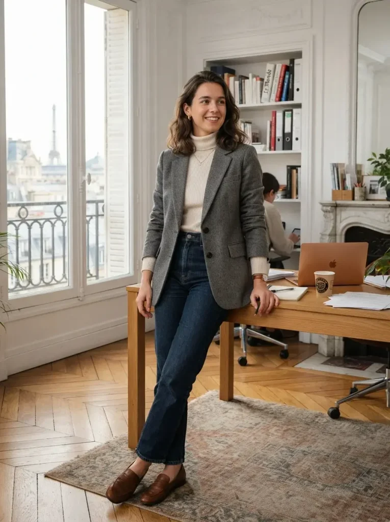 17 Office Fall Outfits, Scheduled Like a Real Tuesday 9 The Deep Focus Afternoon Block