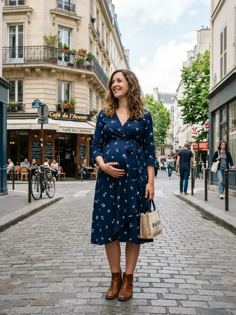14 Pregnant Fall Outfits That Grow With You (Not Just Your Bump) 11 The Full Wrap Dress