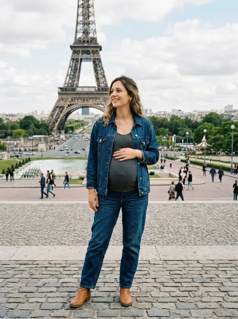 14 Pregnant Fall Outfits That Grow With You (Not Just Your Bump) 2 The Loosened Denim