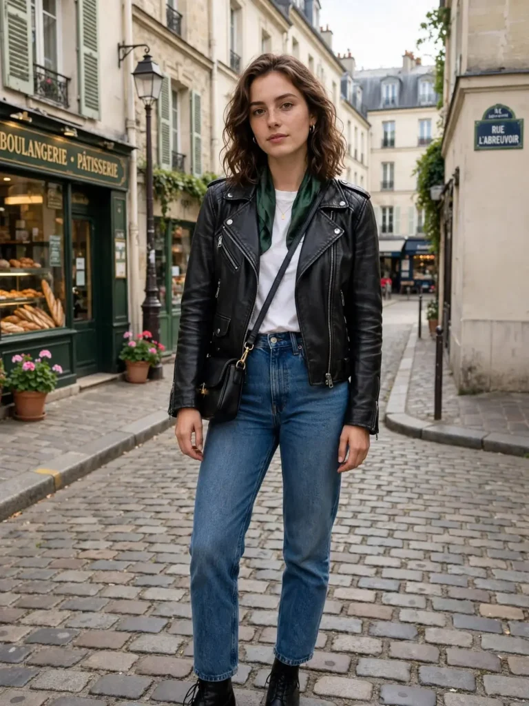 14 Fall Outfits With Jeans, Sorted by the Cut That Actually Suits Your Day 9 The Moto Jacket Pairing