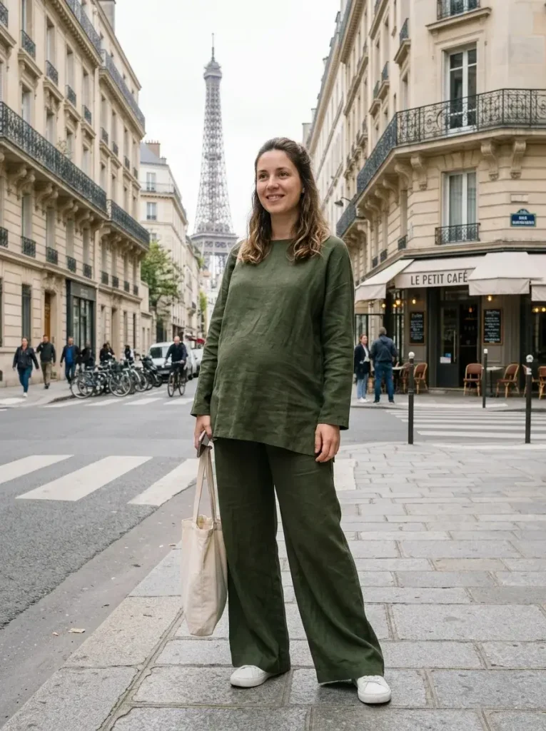 14 Pregnant Fall Outfits That Grow With You (Not Just Your Bump) 13 The Palazzo Pant Set