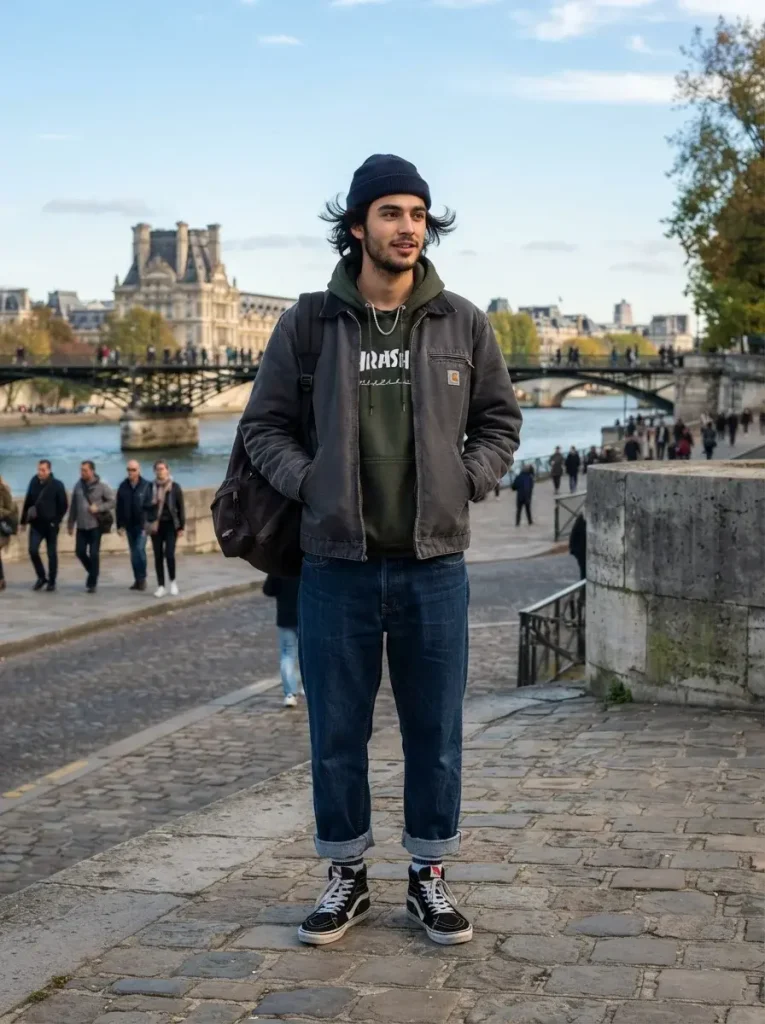 13 Men Streetwear Fall Outfits, Sorted by Which Guy You Definitely Know 5 The Skate Shop Regular