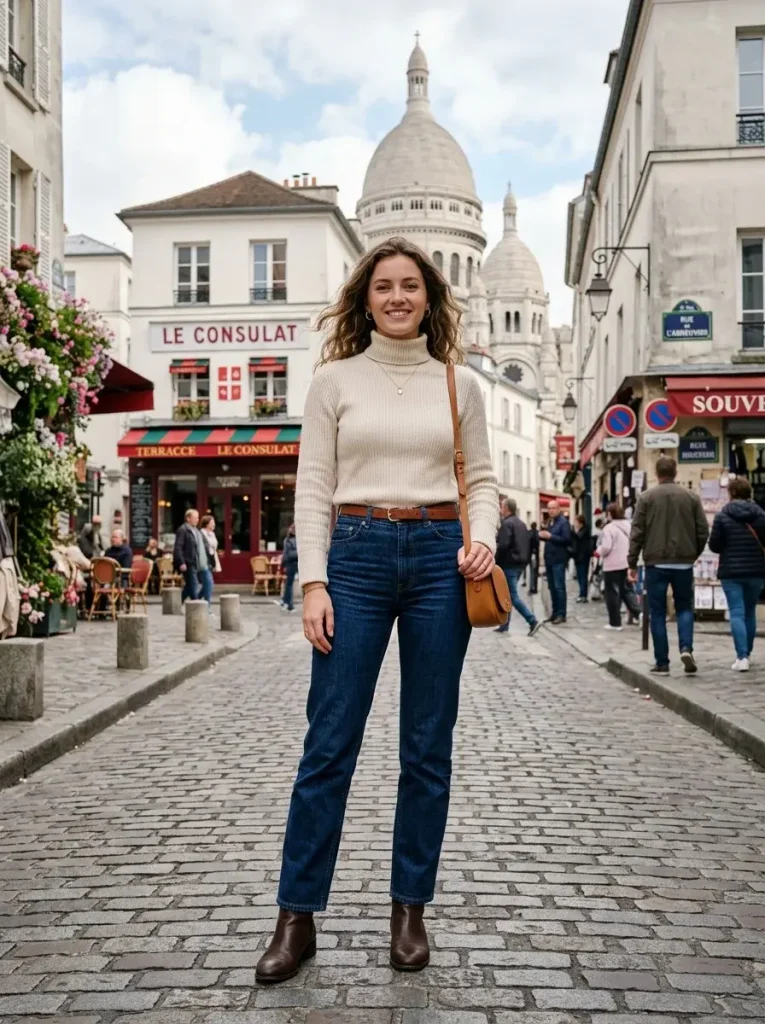14 Fall Outfits With Jeans, Sorted by the Cut That Actually Suits Your Day 3 The Turtleneck Lean