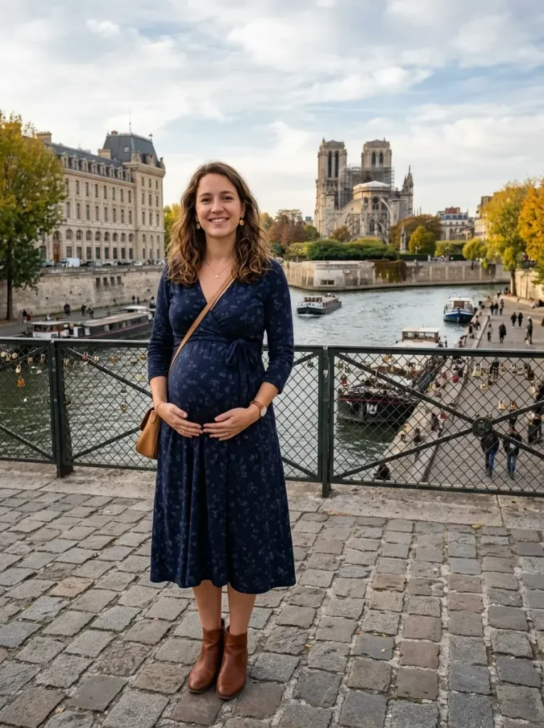 14 Pregnant Fall Outfits That Grow With You (Not Just Your Bump) 3 The Wrap Dress Default