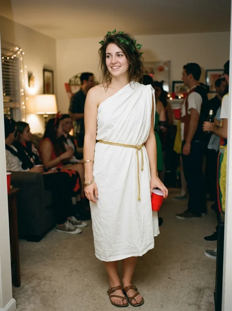 18 Last-Minute Halloween Costumes, Sorted by What You're Starting From 7 Toga A White Bedsheet of Last Minute Halloween Costumes