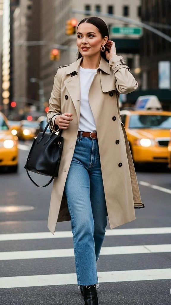 Your Fall Closet Just Got Better: 15 Classy Fall Outfits That Feel Effortlessly Chic 5 Trench Coat With Straight Leg Jeans