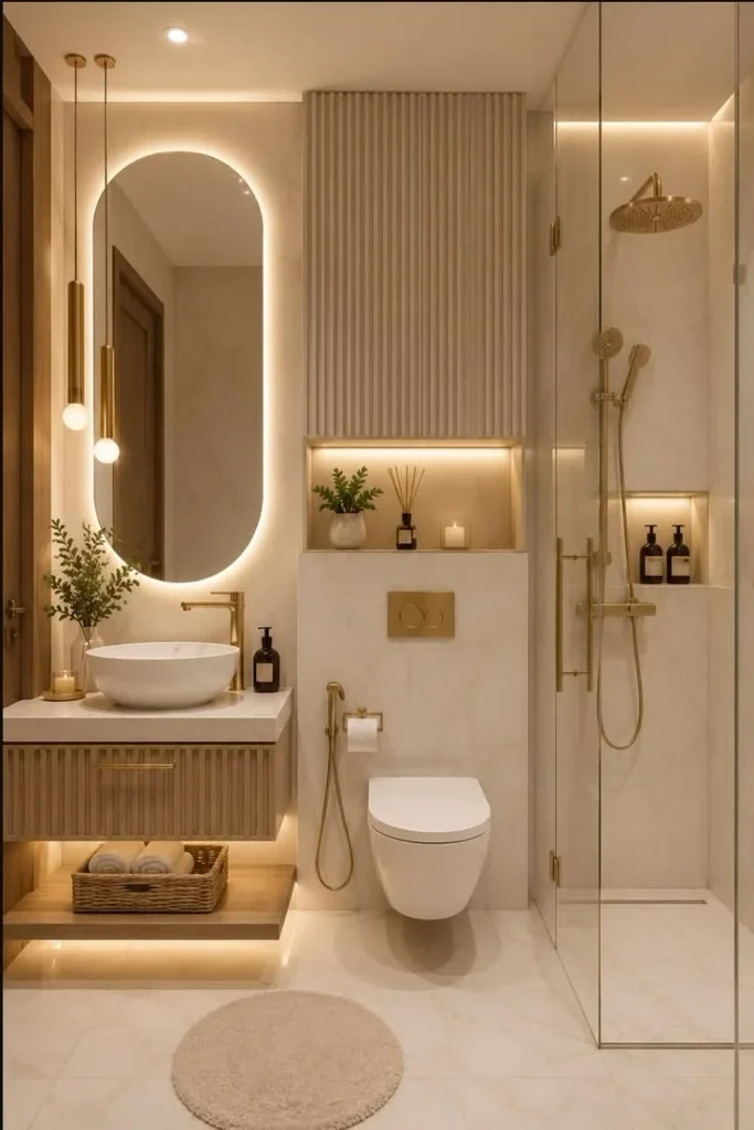 18 Guest Bathroom Ideas So Good Your Visitors Might “Accidentally” Stay Longer 2 Try a Floating Vanity for a Luxe Feel