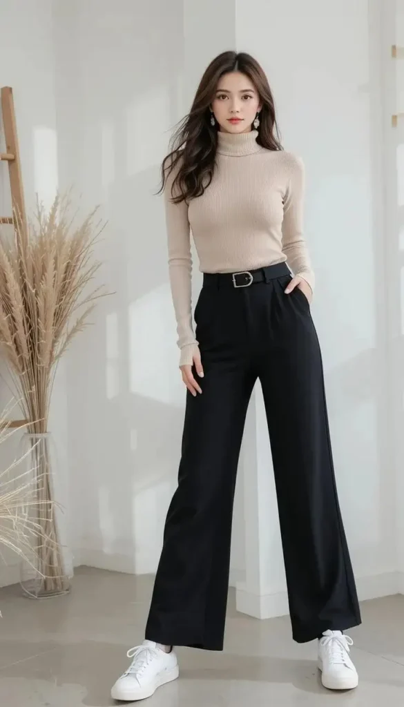 Cozy, Chic, and Easy: 17 Fall Fashion Outfits Ideas You’ll Want to Recreate 12 Turtleneck With High Waisted Trousers