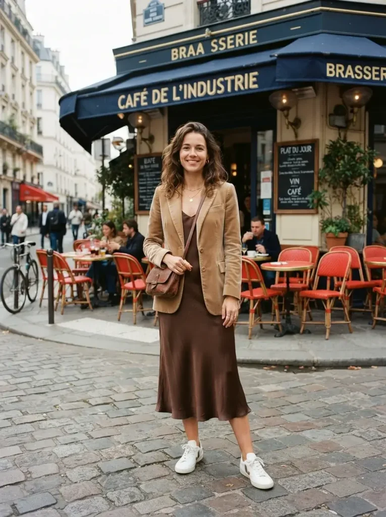 14 Fall Outfits Aesthetic Ideas That Capture the Cozy Beauty of Autumn Style 15 Velvet Blazer Over a Slip Dress