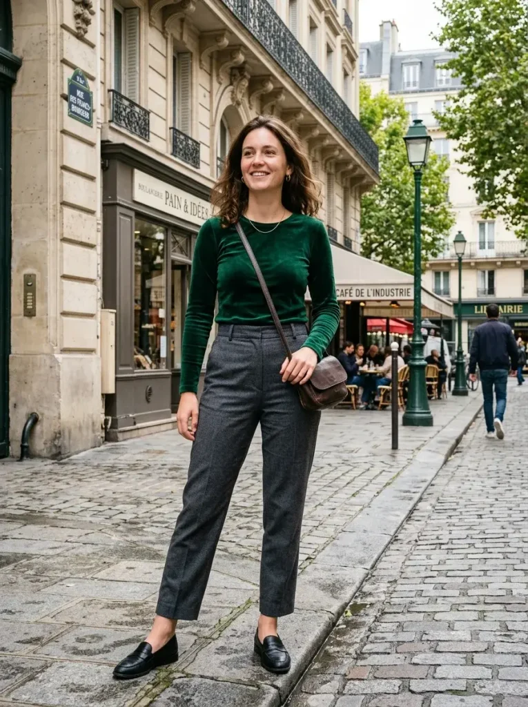 17 Fall Fashion Outfits That Will Instantly Upgrade Your Autumn Wardrobe 10 Velvet Top with Tailored Pants