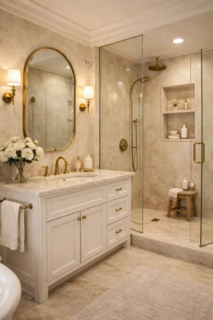 18 Bathroom Design Ideas So Good You’ll Suddenly Want to Become an Interior Designer 6 Vintage Glam Bathrooms