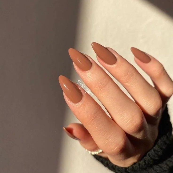 15 Fall Nail Ideas That Feel Cozy, Chic, and Perfect for Autumn Days 3 Warm Caramel Nude Nails