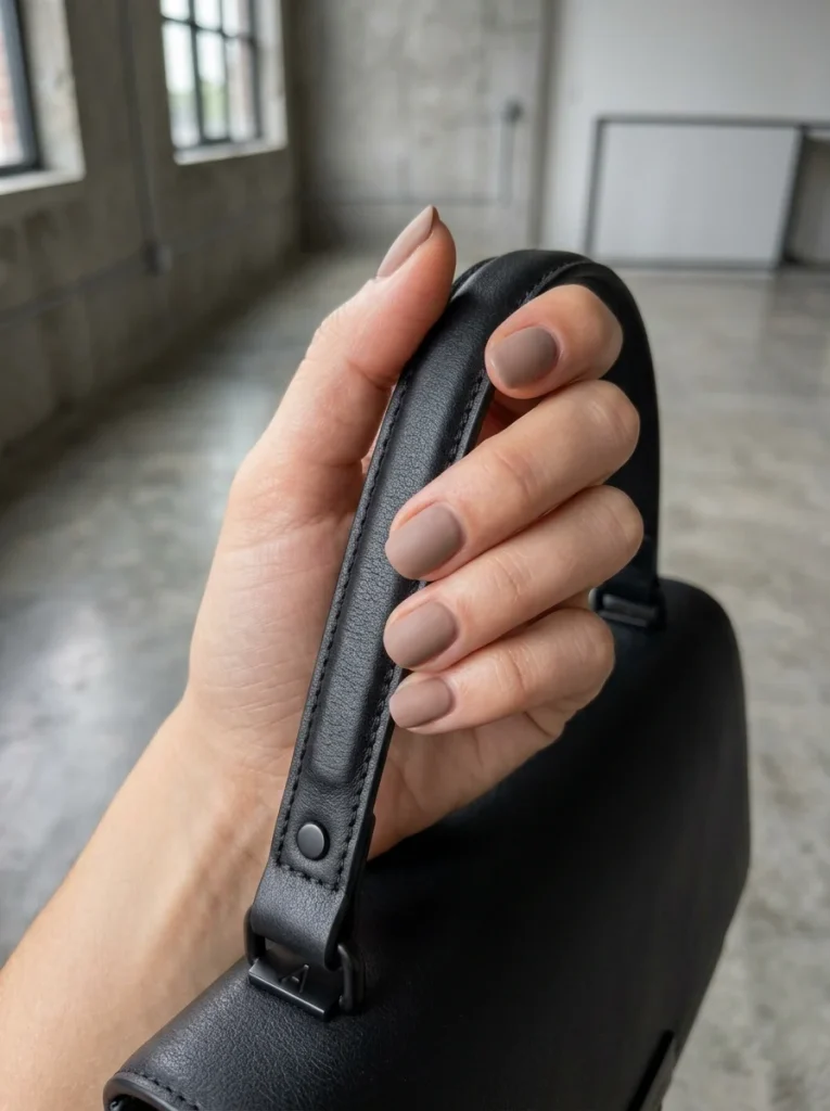 17 Short Fall Nails That Prove Less Length Means More Style This Season 5 Warm Taupe with a Satin Finish short fall nails