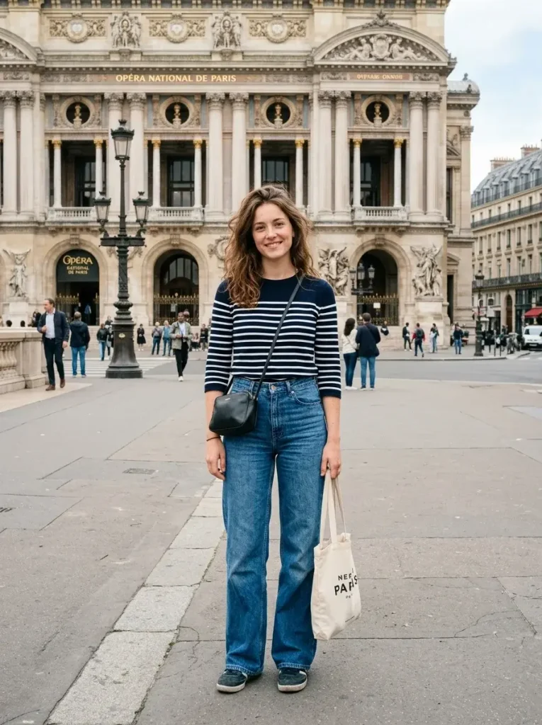 15 Early Fall Outfits for the Weeks You Can't Trust the Weather 15 Wide leg jeans and a three quarter sleeve top