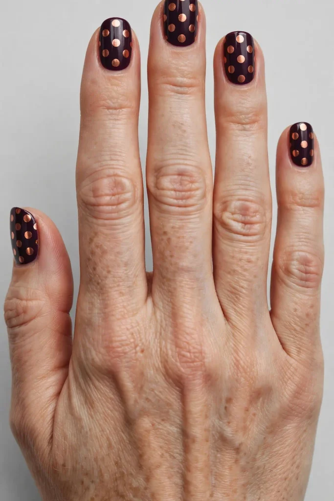 17 Fall Nails With Polka Dots, Written Like a Percussion Score 12 image 348