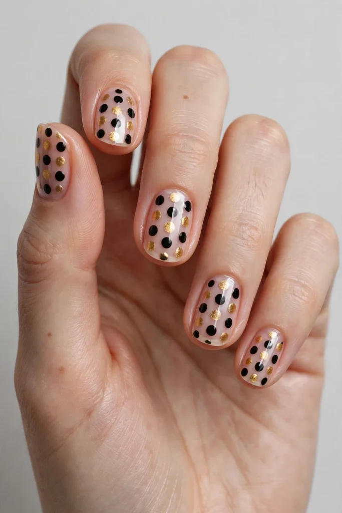 17 Fall Nails With Polka Dots, Written Like a Percussion Score 15 image 353