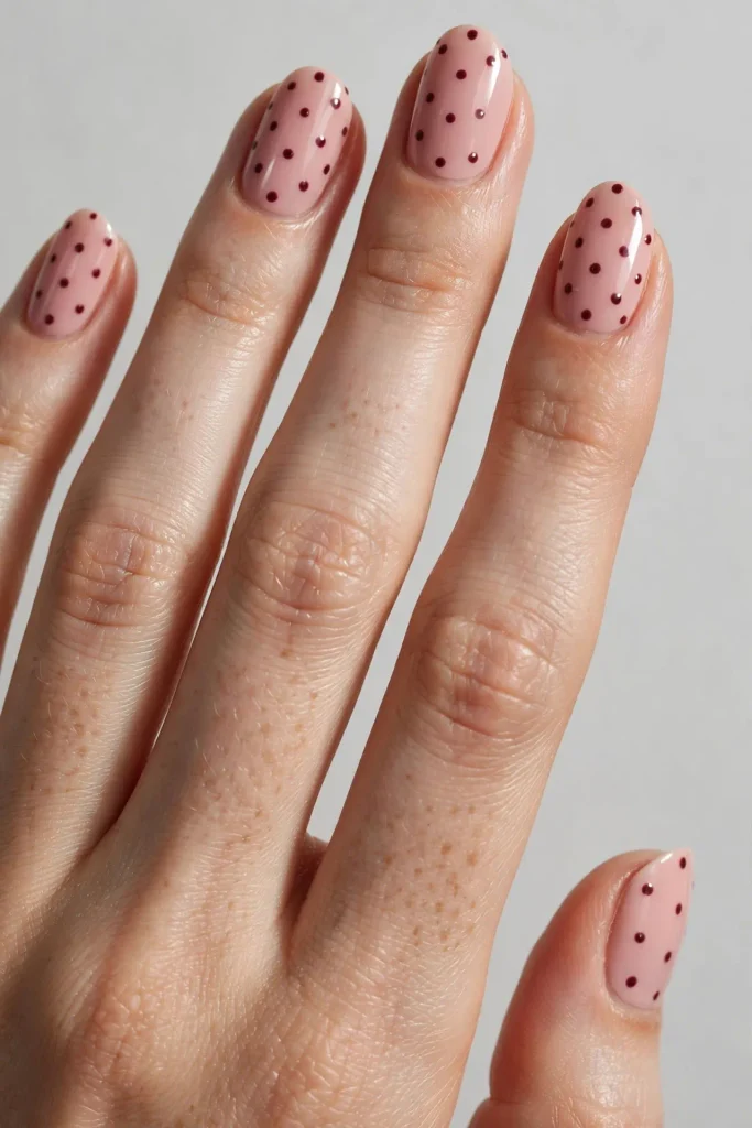 17 Fall Nails With Polka Dots, Written Like a Percussion Score 17 image 354