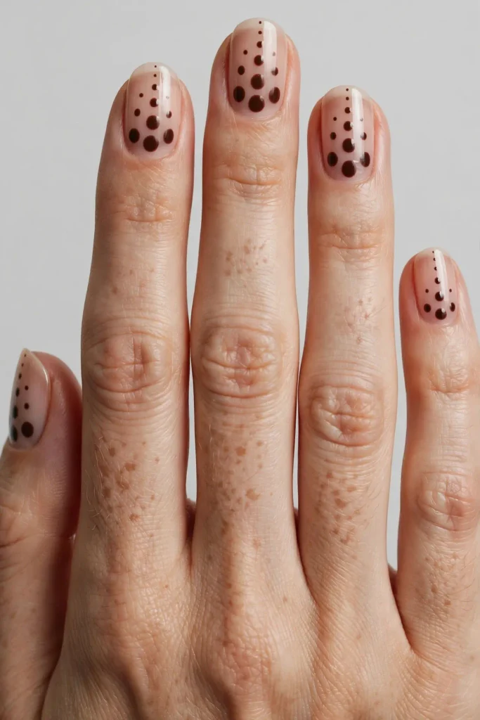 17 Fall Nails With Polka Dots, Written Like a Percussion Score 18 image 355