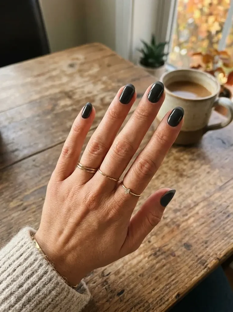 16 Fall Black Nails That Look Like Jewelry, Not Just Polish 12 Ash Black Micro French