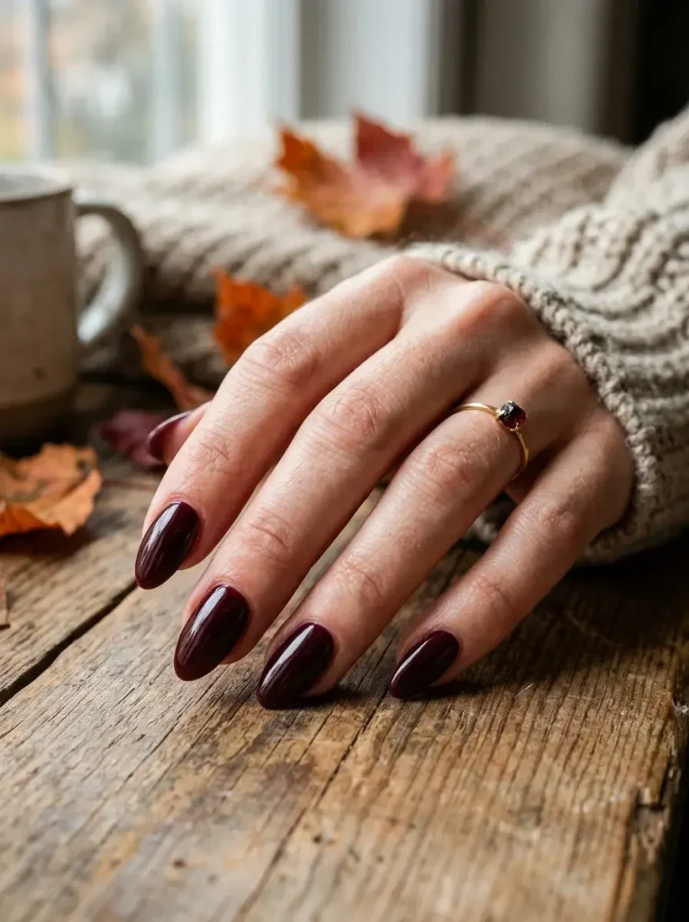 16 Fall Black Nails That Look Like Jewelry, Not Just Polish 3 Black Cherry Dip
