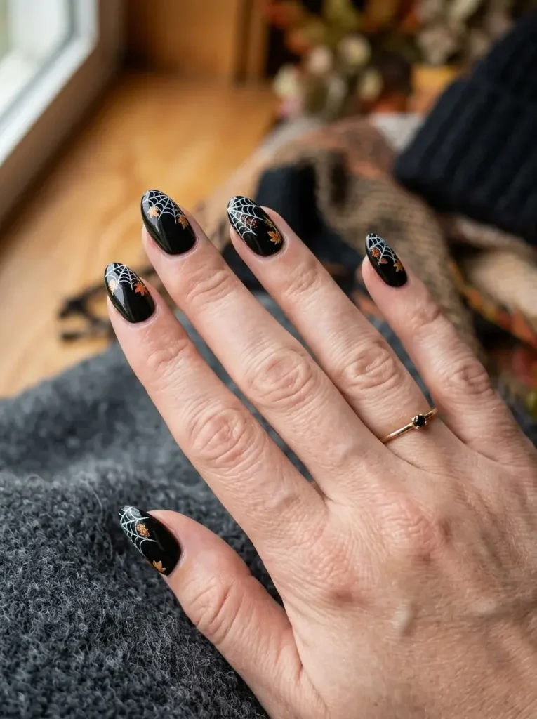 16 Fall Black Nails That Look Like Jewelry, Not Just Polish 17 Black Web Corner