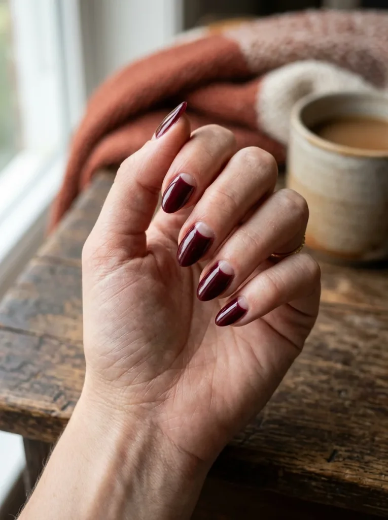 Burgundy Half Moon