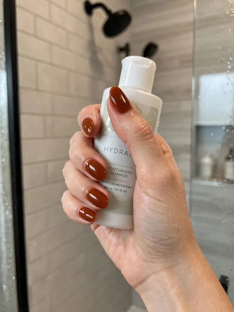 18 Fall Nail Inspiration Ideas, Served Like a Cozy Café Menu (Plus a Month-by-Month Color Calendar) 11 Caramel Apple Glaze 768x1024 1