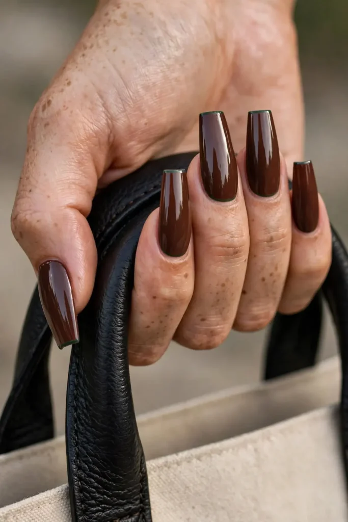 Chocolate Glaze with Green Micro Tips