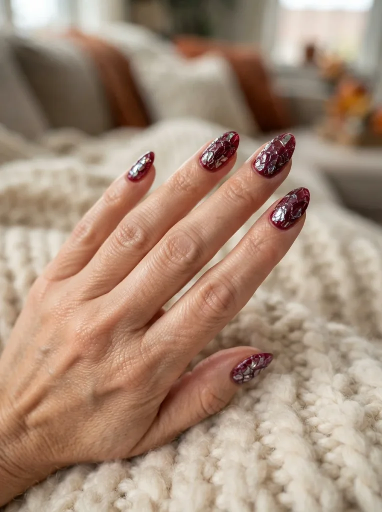 Cracked Glass Burgundy