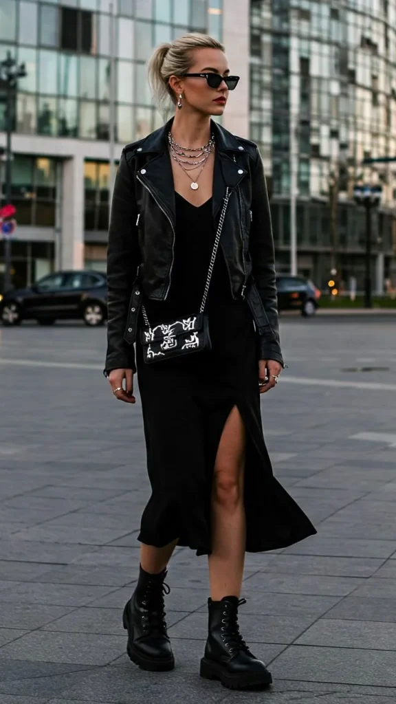 17 Fall Outfits Grunge That Look Edgy & Stylish 8 Dark Monochrome Grunge Outfit