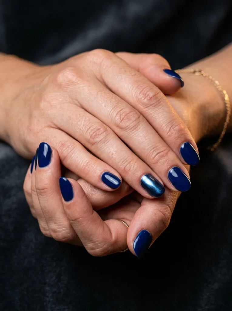 Deep Blue with a Single Navy Chrome Accent