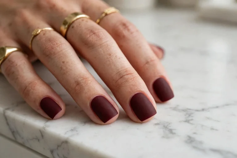 Fall Burgundy Nails