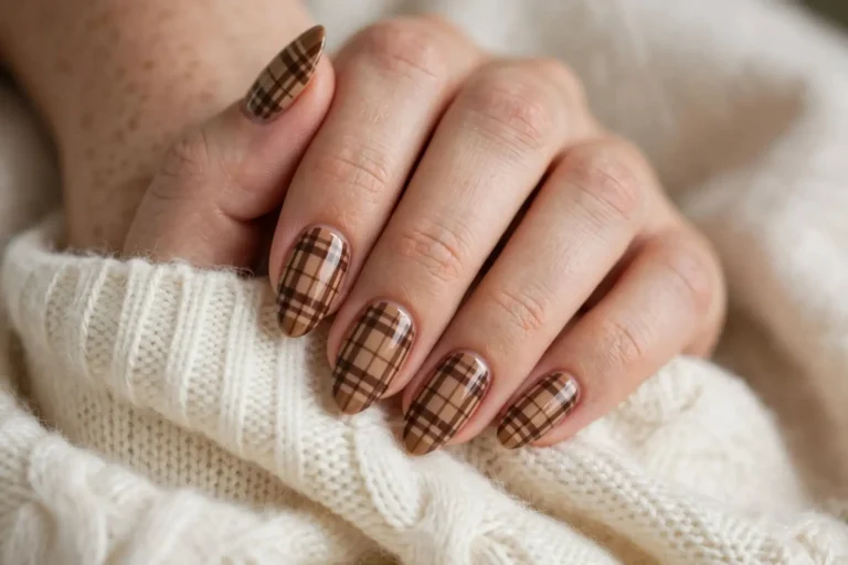 Fall Green and Brown Nails