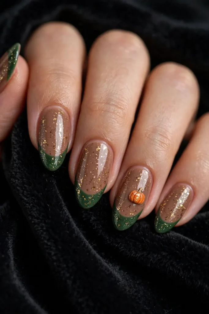 Forest Green with Gold Flecks
