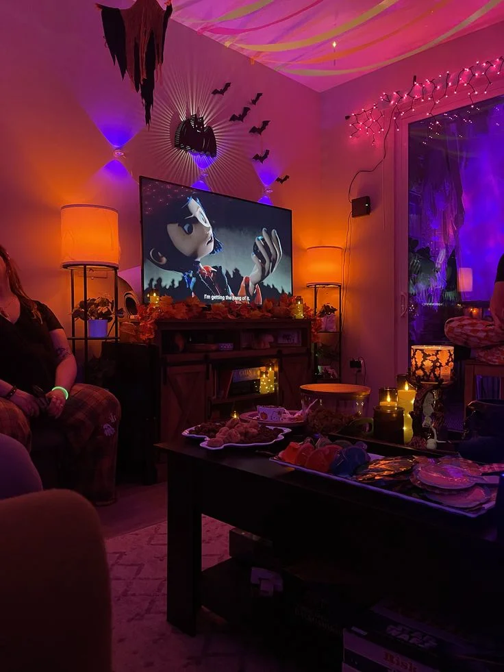 Make the Night Unforgettable With These 15 Halloween Party Ideas 1 Haunted Movie Night Party