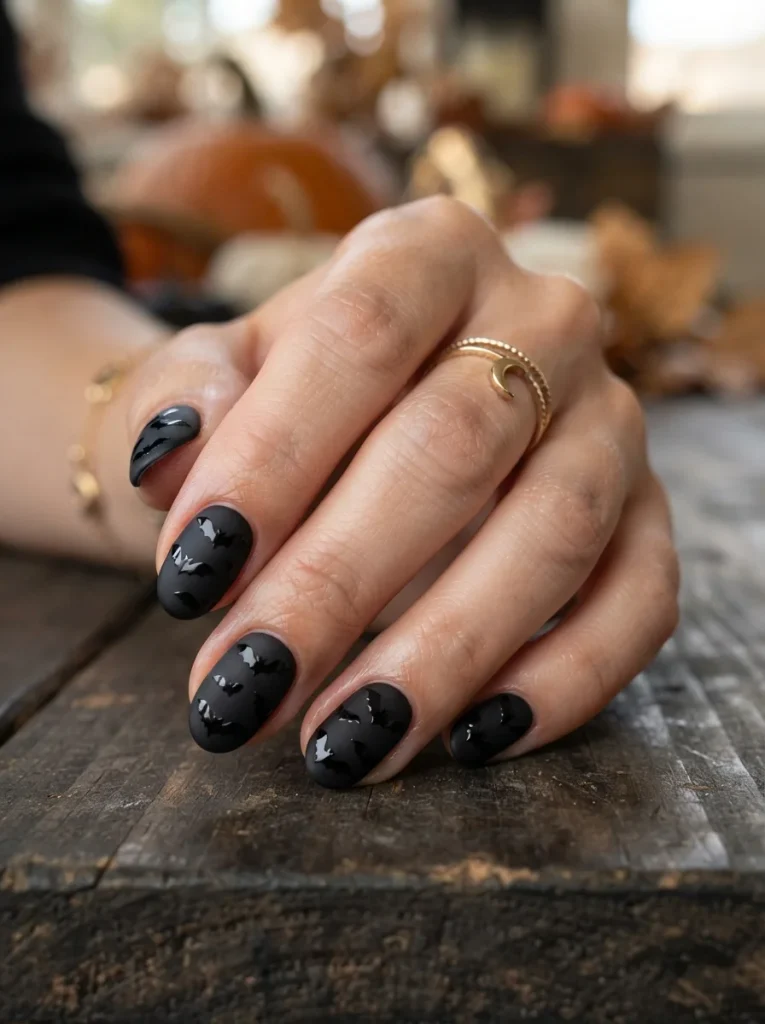 Matte Black with Glossy Bats