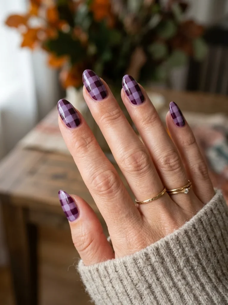 Plum and Lavender Checks