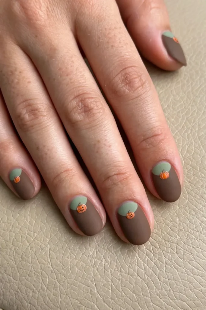 Sage Half Moons on Brown