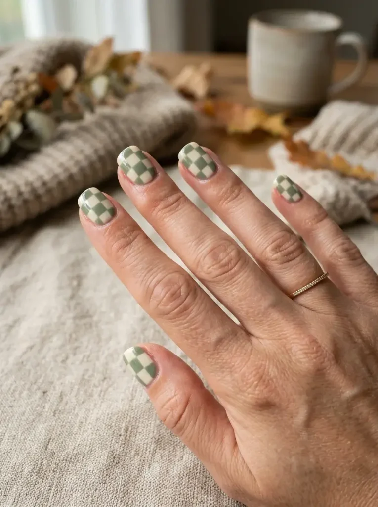 Sage and Cream Soft Checks