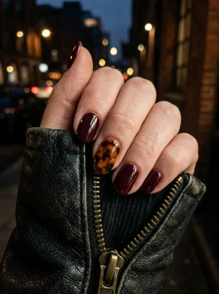 Tortoiseshell Accent Nail 765x1024 1