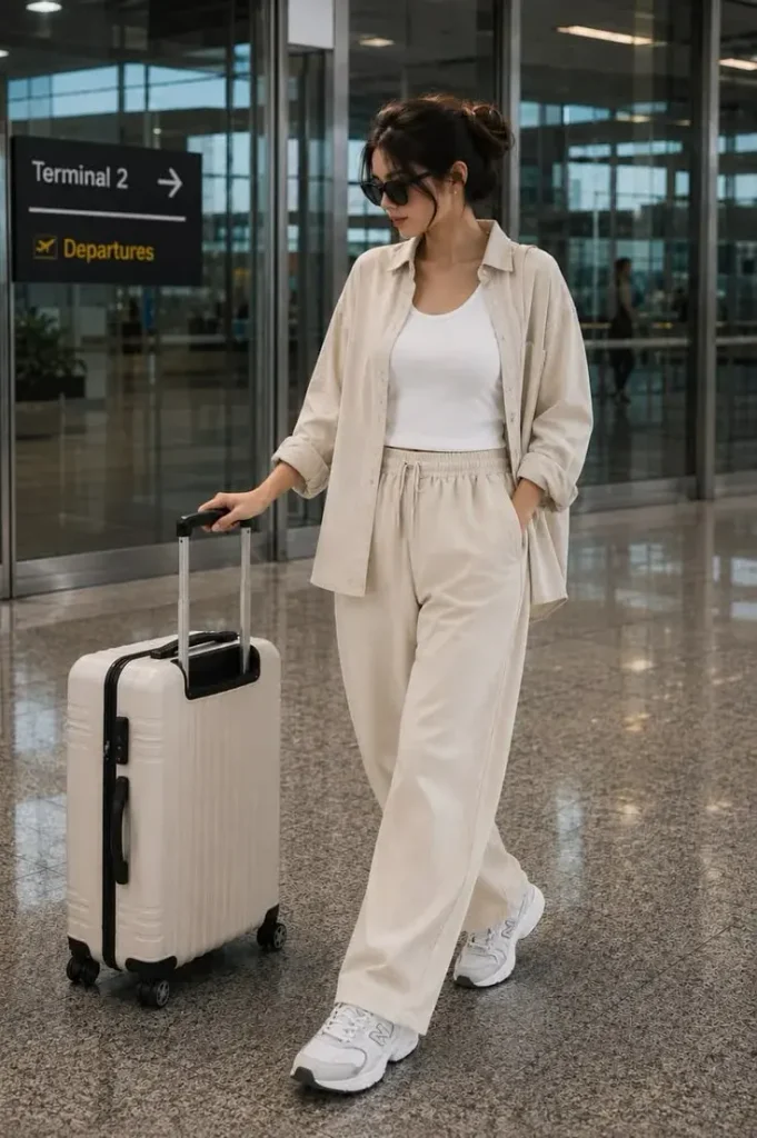 14 Fall Outfits With Sweatpants That Look Cozy & Stylish 11 Travel Friendly Sweatpants Outfit
