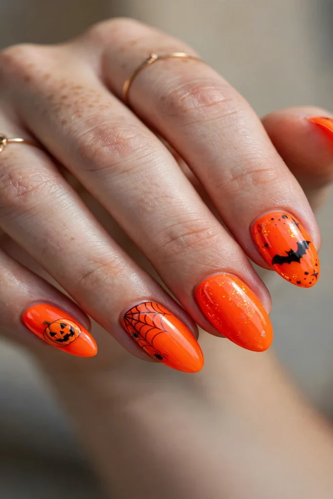 17 Orange Halloween Nails That'll Make Your Costume Look Twice as Good 15 image 524