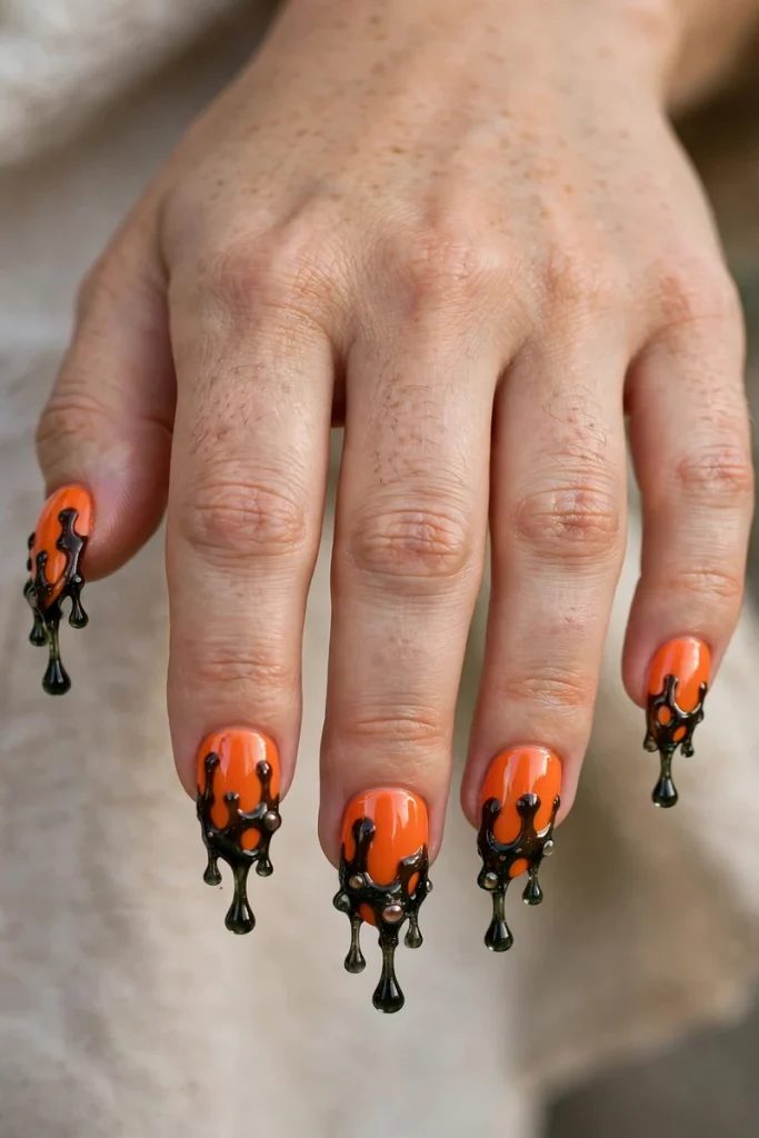 17 Orange Halloween Nails That'll Make Your Costume Look Twice as Good 16 image 525