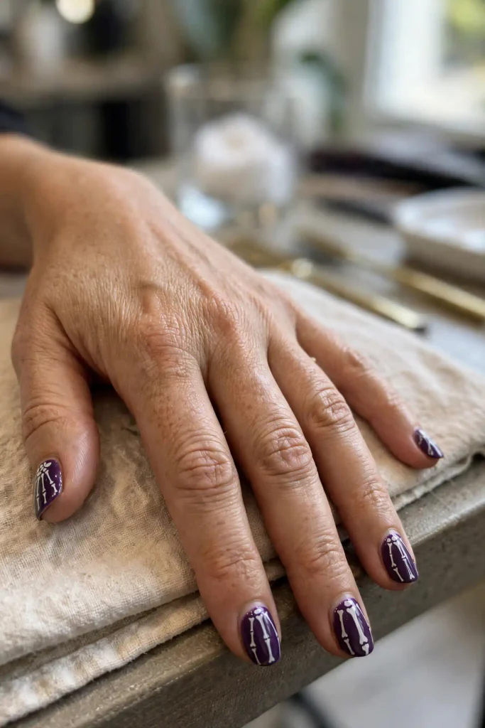 17 Purple Halloween Nails, Bottled Like Potions on a Witch's Apothecary Shelf 15 image 540