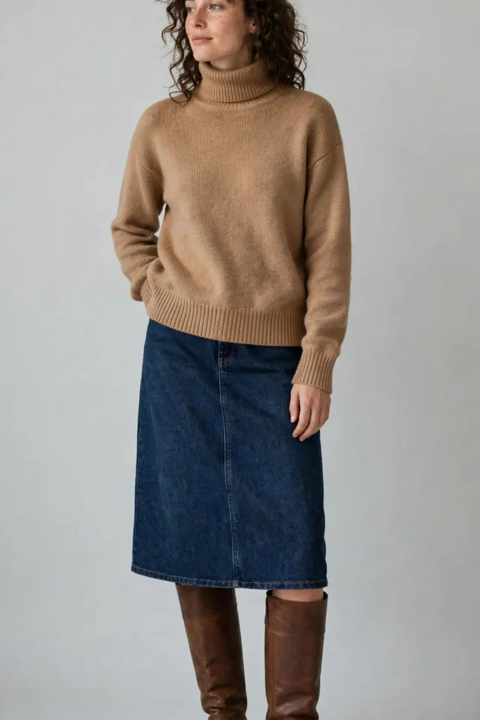 18 Fall Outfits With a Jean Skirt, Styled From the Shoes Up 12 image 64