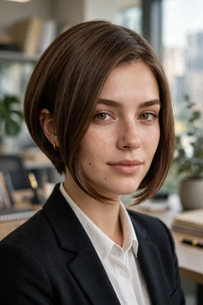 16 Inverted Bob Hairstyle Ideas, Measured by Angle From Gentle Tilt to Sharp Diagonal 5 invbob 05 classic 20 degree inverted bob